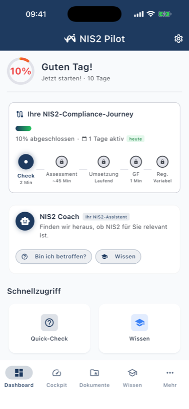 NIS2 Pilot Schulungsbereich